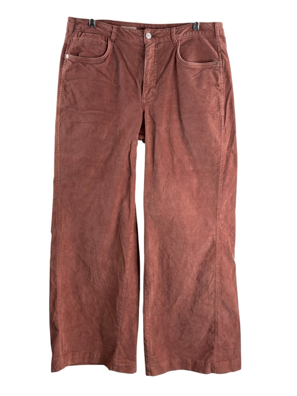 PILCRO SIZE 32 PINK WIDE LEG CORDUROY PANTS $128